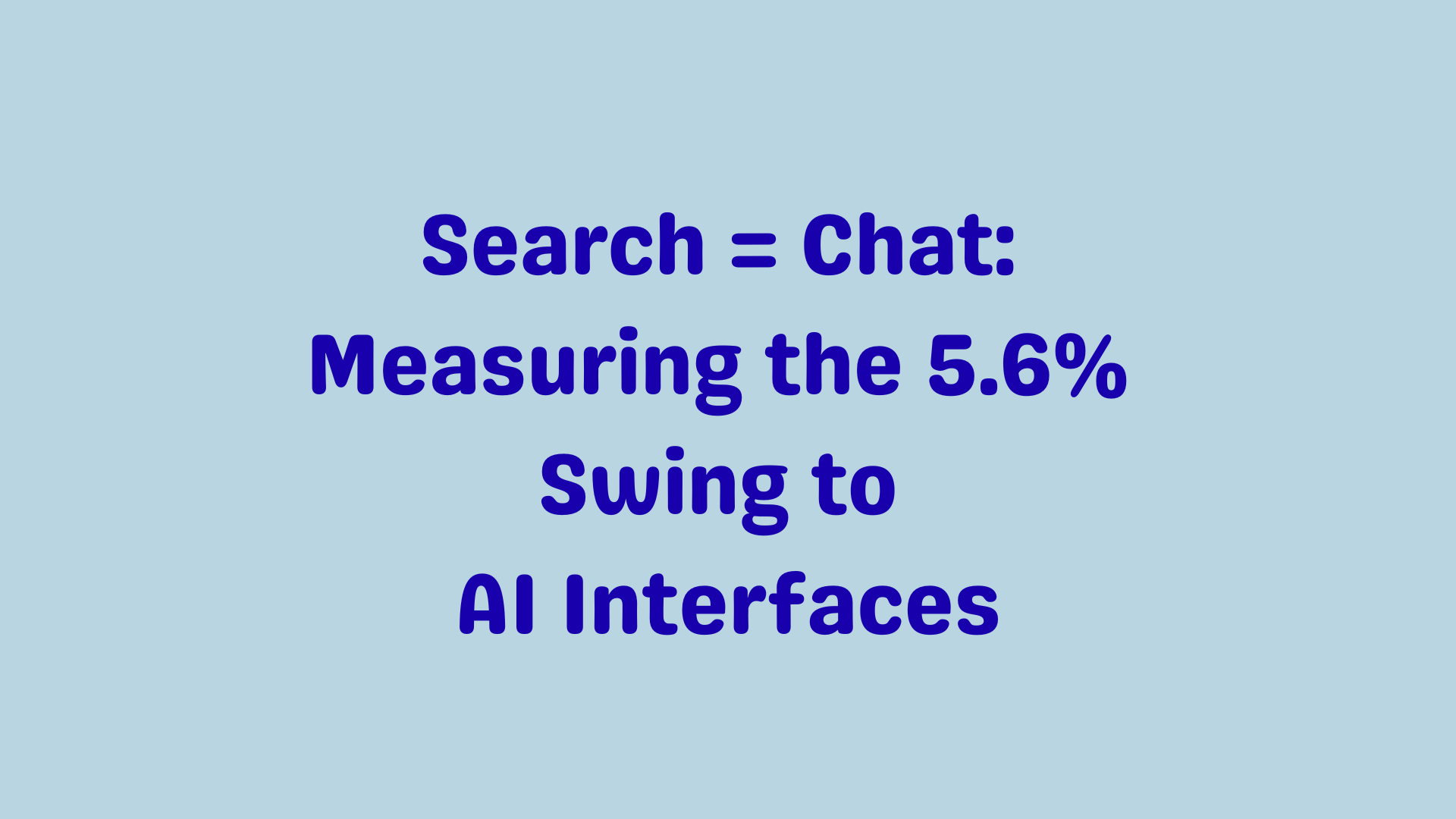 Search = Chat: Measuring the 5.6% Swing to AI Interfaces
